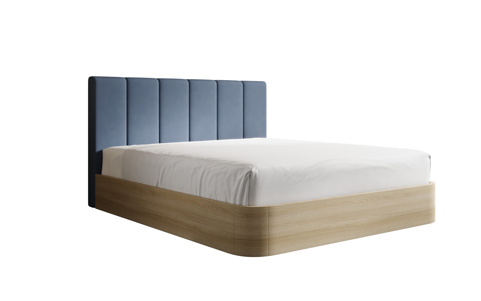 Designer Polsterbett Fiore Piano in Stoff mit Stauraum