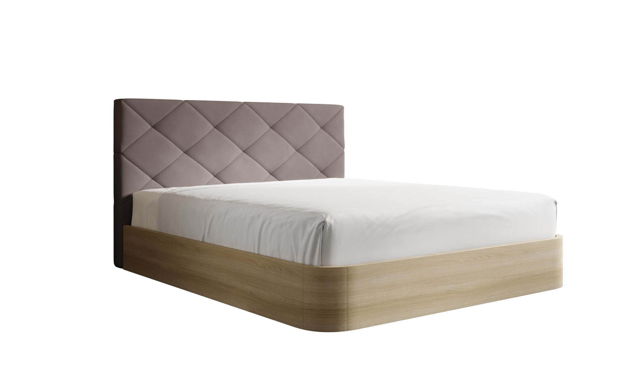 Designer Polsterbett Fiore Caro in Stoff mit Stauraum