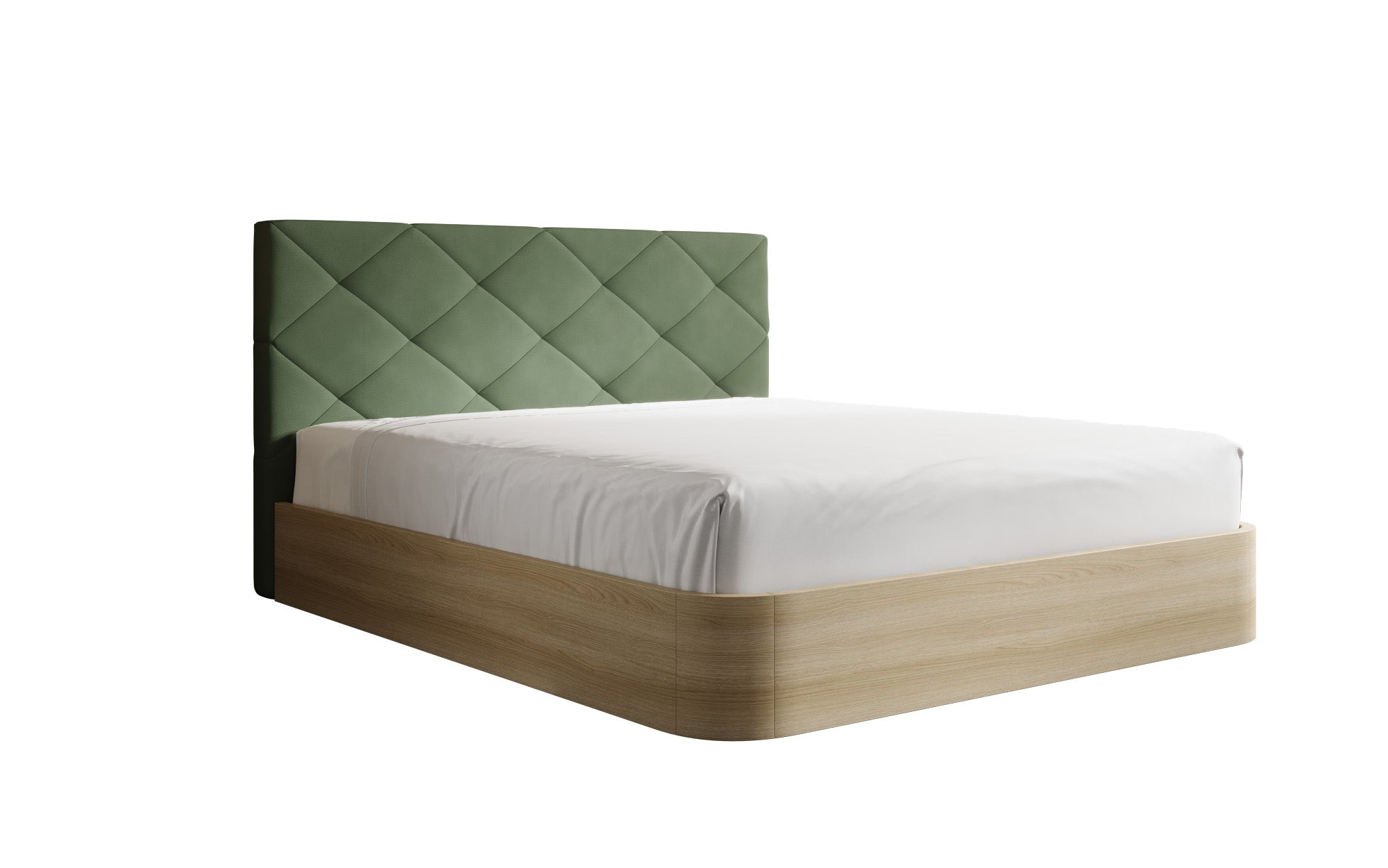 Designer Polsterbett Fiore Caro in Stoff mit Stauraum