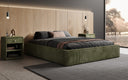 Designer Polsterbett Base mit Stauraum ohne Headboard in Cord