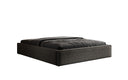 Designer Polsterbett Base mit Stauraum ohne Headboard in Strukturstoff