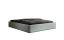 Designer Polsterbett Base mit Stauraum ohne Headboard in Strukturstoff