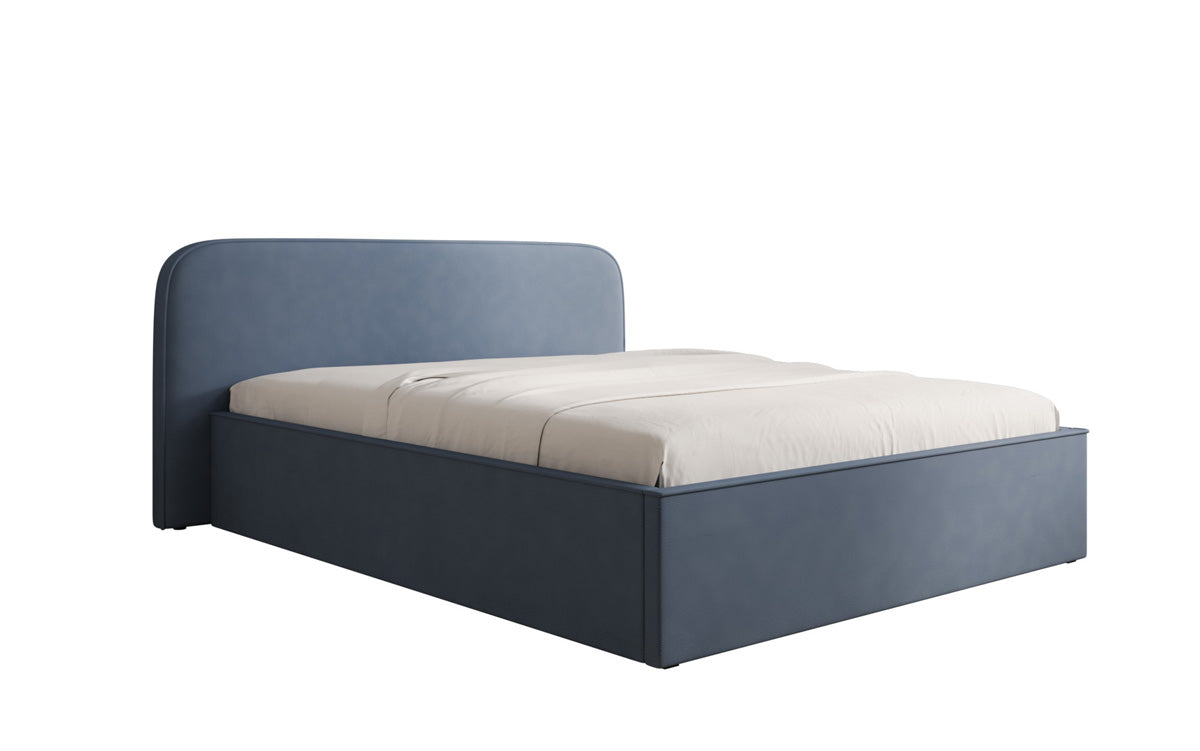Designer Polsterbett Nola in Stoff mit Stauraum