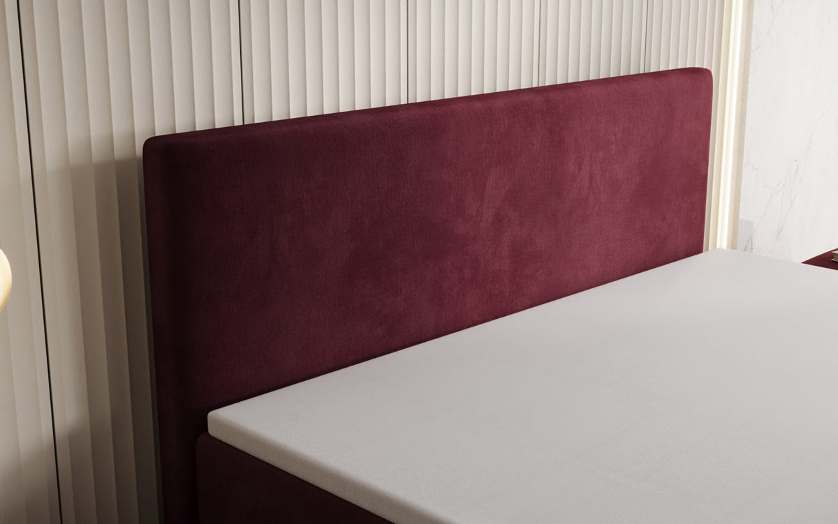 Boxspringbett Kubo King mit Stauraum in Samt