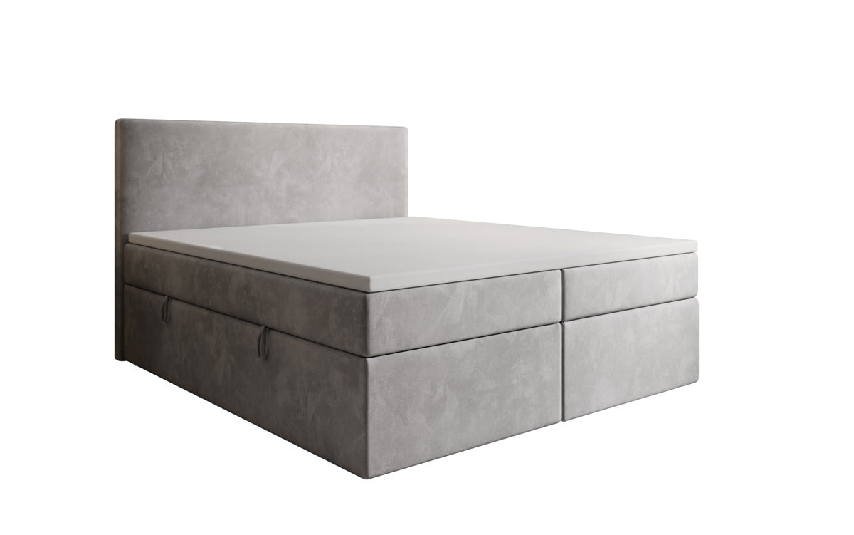 Boxspringbett Kubo mit Stauraum in Samt