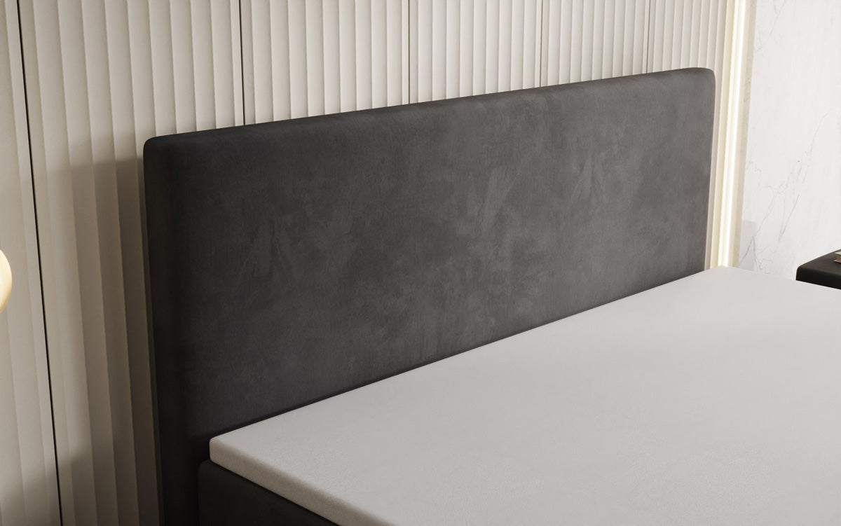 Boxspringbett Kubo mit Stauraum in Samt