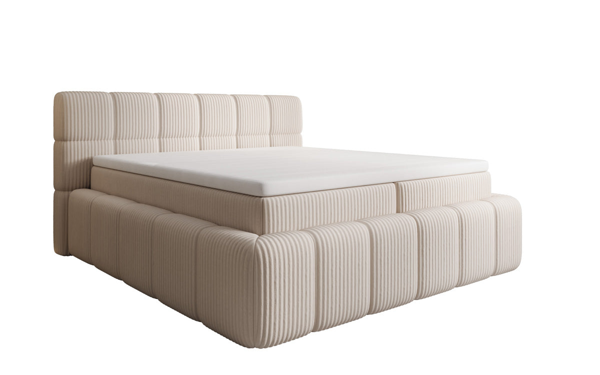 Boxspringbett Bombo in Cord mit Stauraum