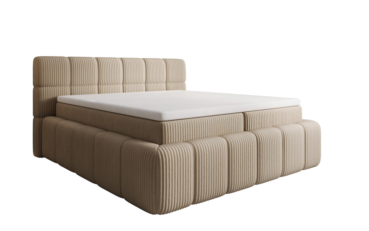 Boxspringbett Bombo in Cord mit Stauraum