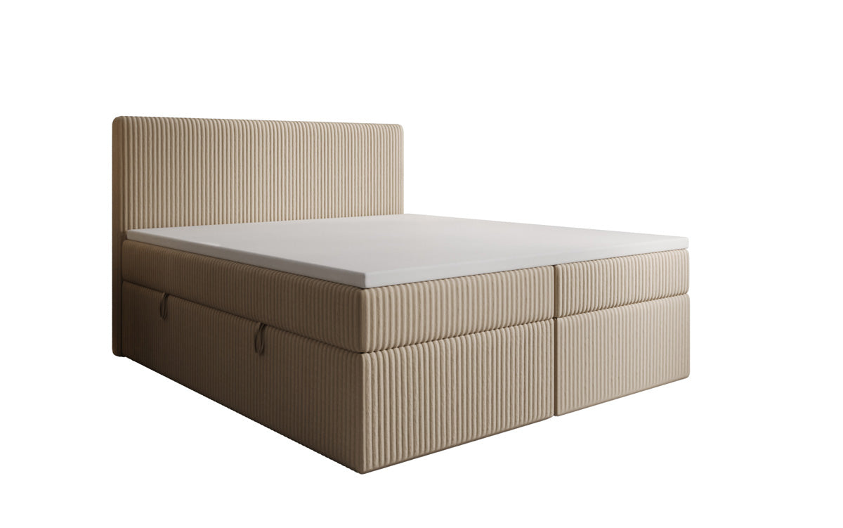 Boxspringbett Kubo in Cord mit Stauraum