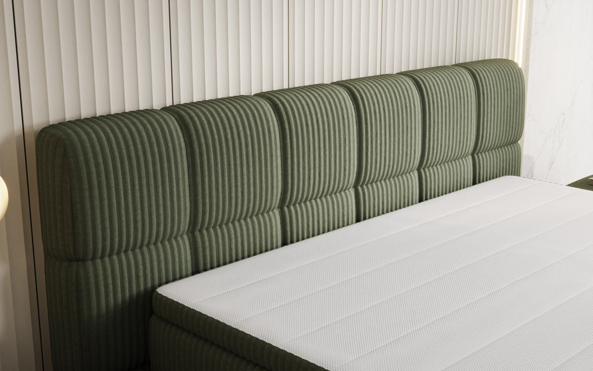 Boxspringbett Bombo in Cord mit Stauraum