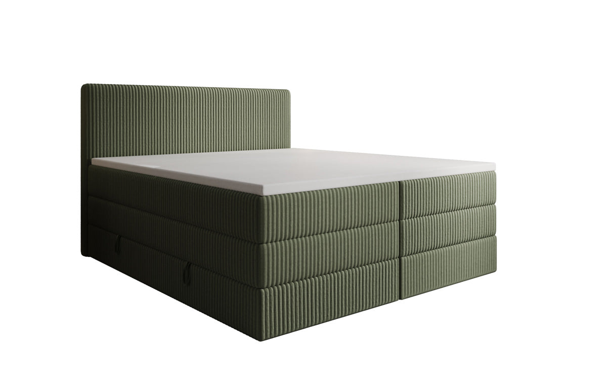 Boxspringbett Kubo King in Cord mit Stauraum