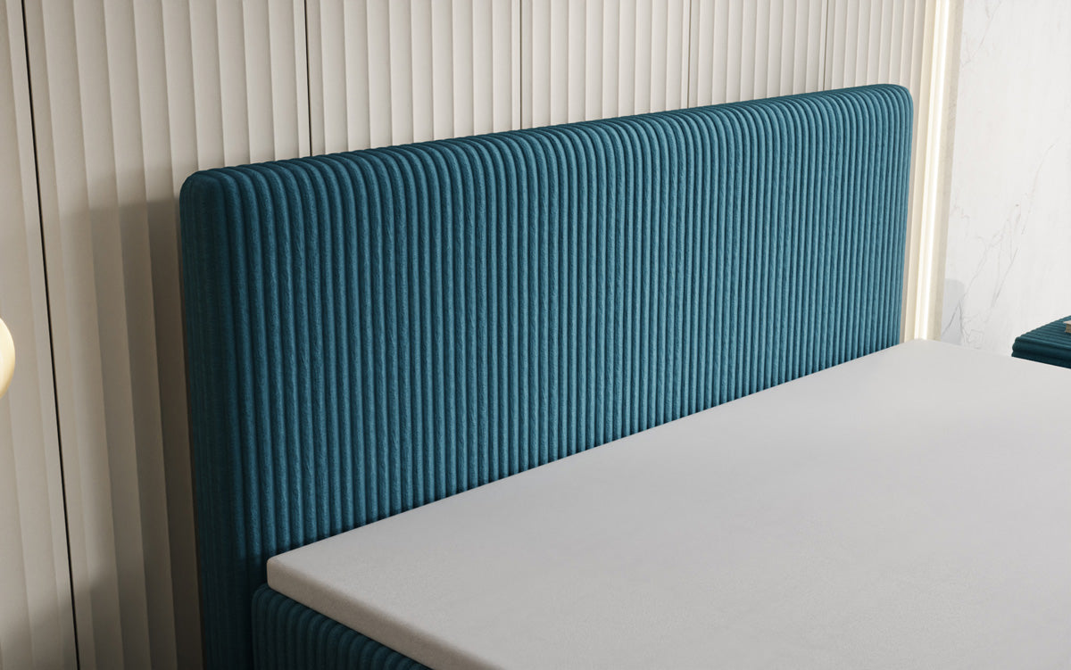 Boxspringbett Kubo in Cord mit Stauraum