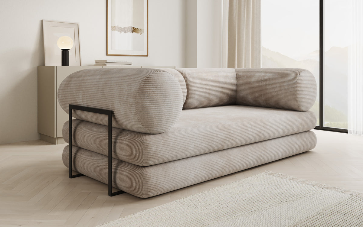Designer Sofa Lazy Tube 3 Sitzer in Cord