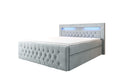 Boxspringbett Menzogna Samt mit LED und Stauraum (2 Schubladen)