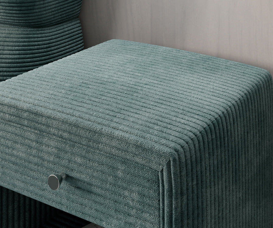 Designer Nachttisch Amy in Cord