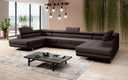 Designer Sofa Taormina mit Schlaf- und Klappfunktion in Kunstleder