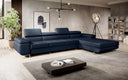 Designer Ecksofa Calvera Maxi mit Schlaf- und Klappfunktion in Kunstleder