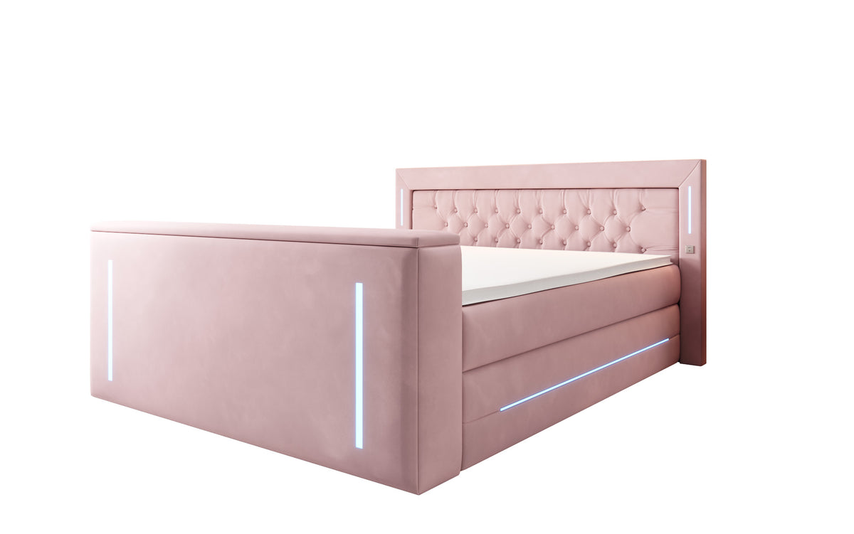 Boxspringbett Divalo mit TV Lift und Stauraum