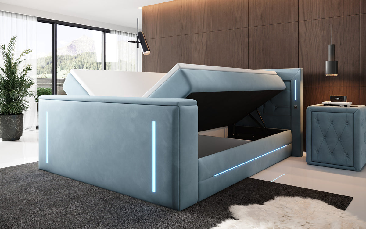 Boxspringbett Divalo mit TV Lift und Stauraum