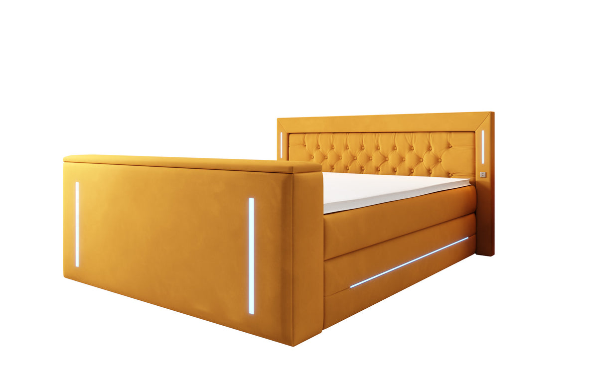 Boxspringbett Divalo mit TV Lift und Stauraum