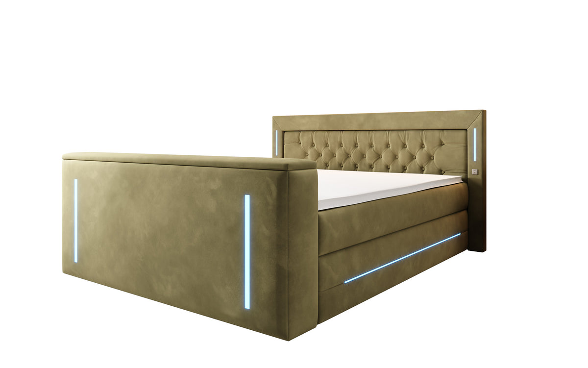 Boxspringbett Divalo mit TV Lift und Stauraum