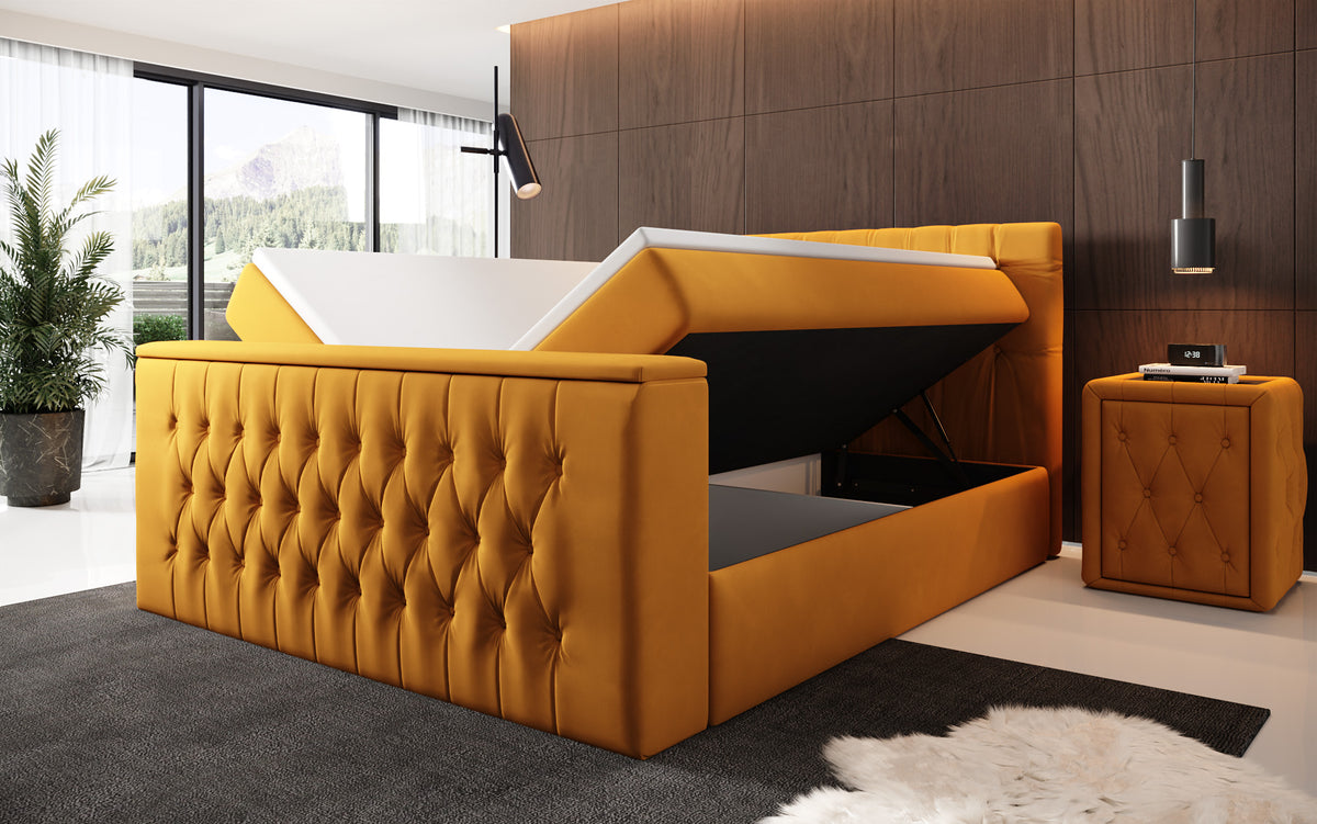 Boxspringbett Velano mit TV Lift und Stauraum