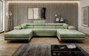 Designer Sofa Calvera U mit Schlaf- und Klappfunktion in Cord