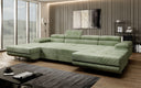 Designer Sofa Calvera U mit Schlaf- und Klappfunktion in Cord