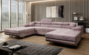 Designer Sofa Calvera U mit Schlaf- und Klappfunktion in Cord