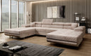 Designer Sofa Calvera U mit Schlaf- und Klappfunktion in Cord