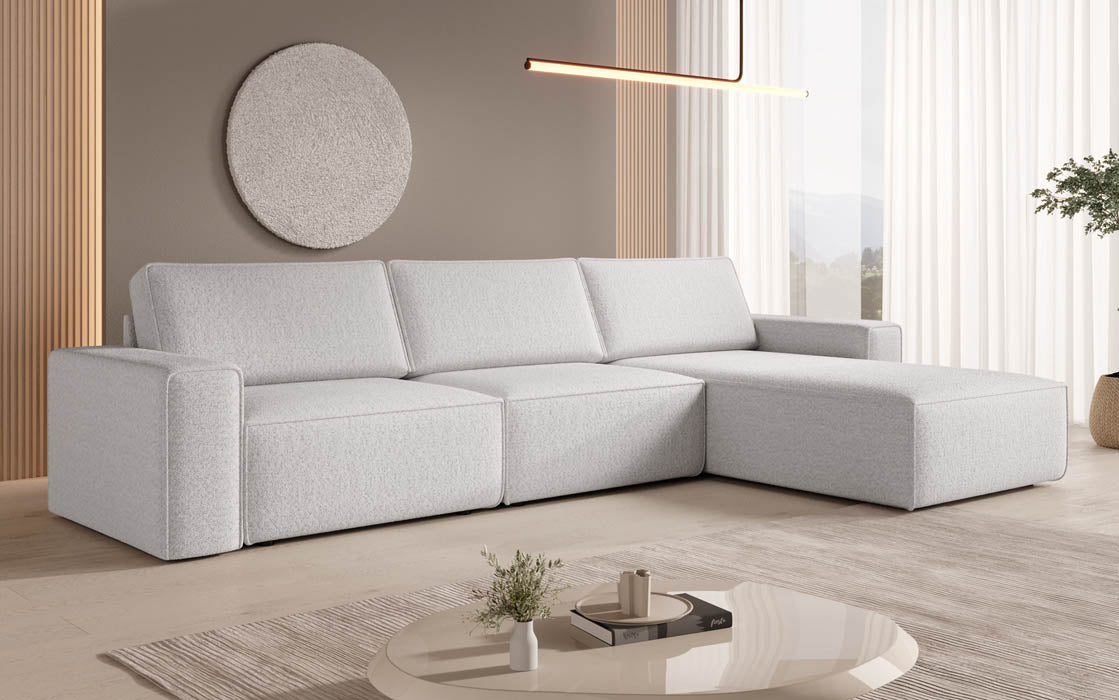 Modulares Ecksofa Yuma I aus Bouclé