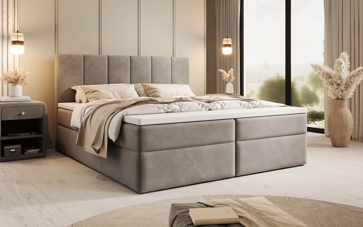Boxspringbett Aurelia Samt mit Stauraum