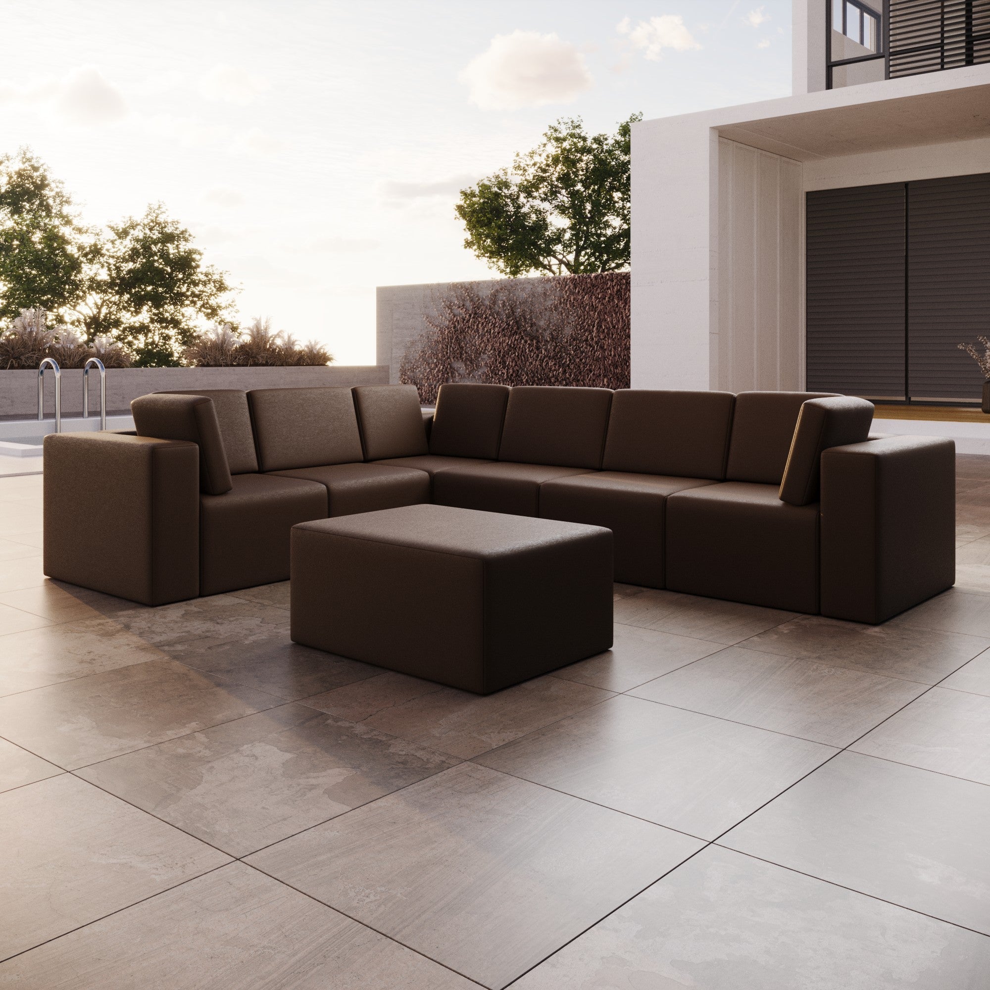 Bezug für Gartensofa Eden L Maxi mit Beistellhocker