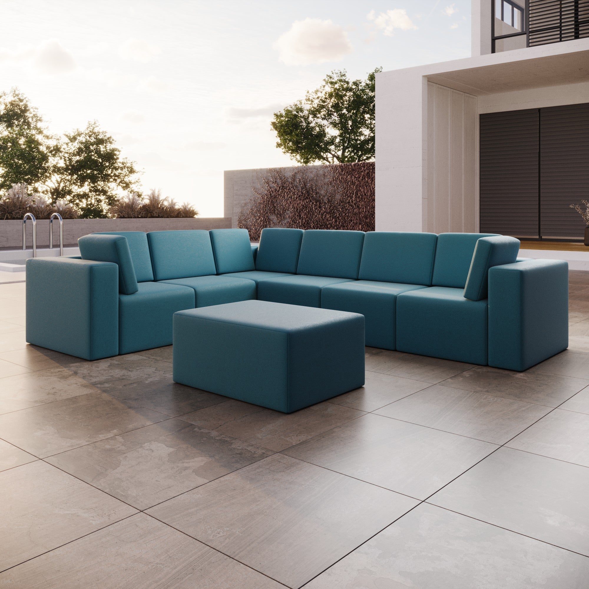 Bezug für Gartensofa Eden L Maxi mit Beistellhocker