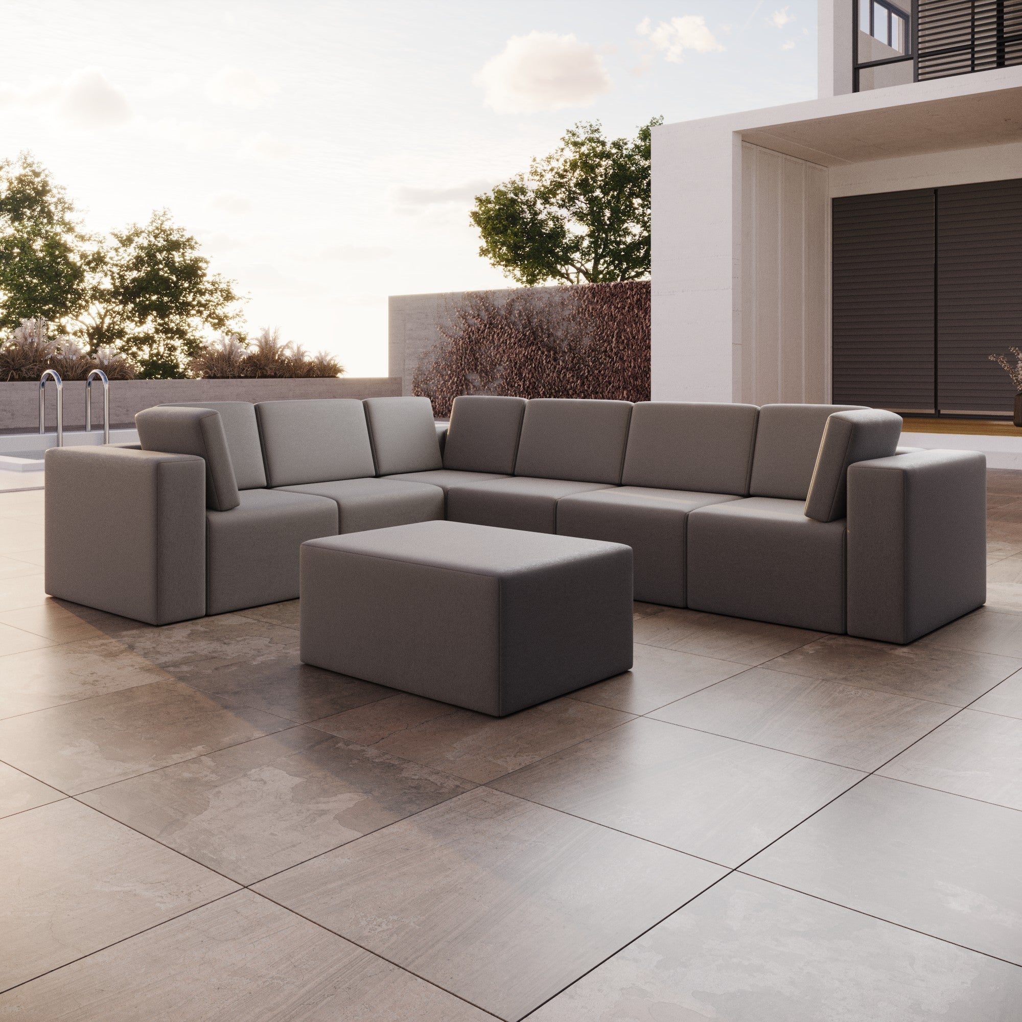 Bezug für Gartensofa Eden L Maxi mit Beistellhocker