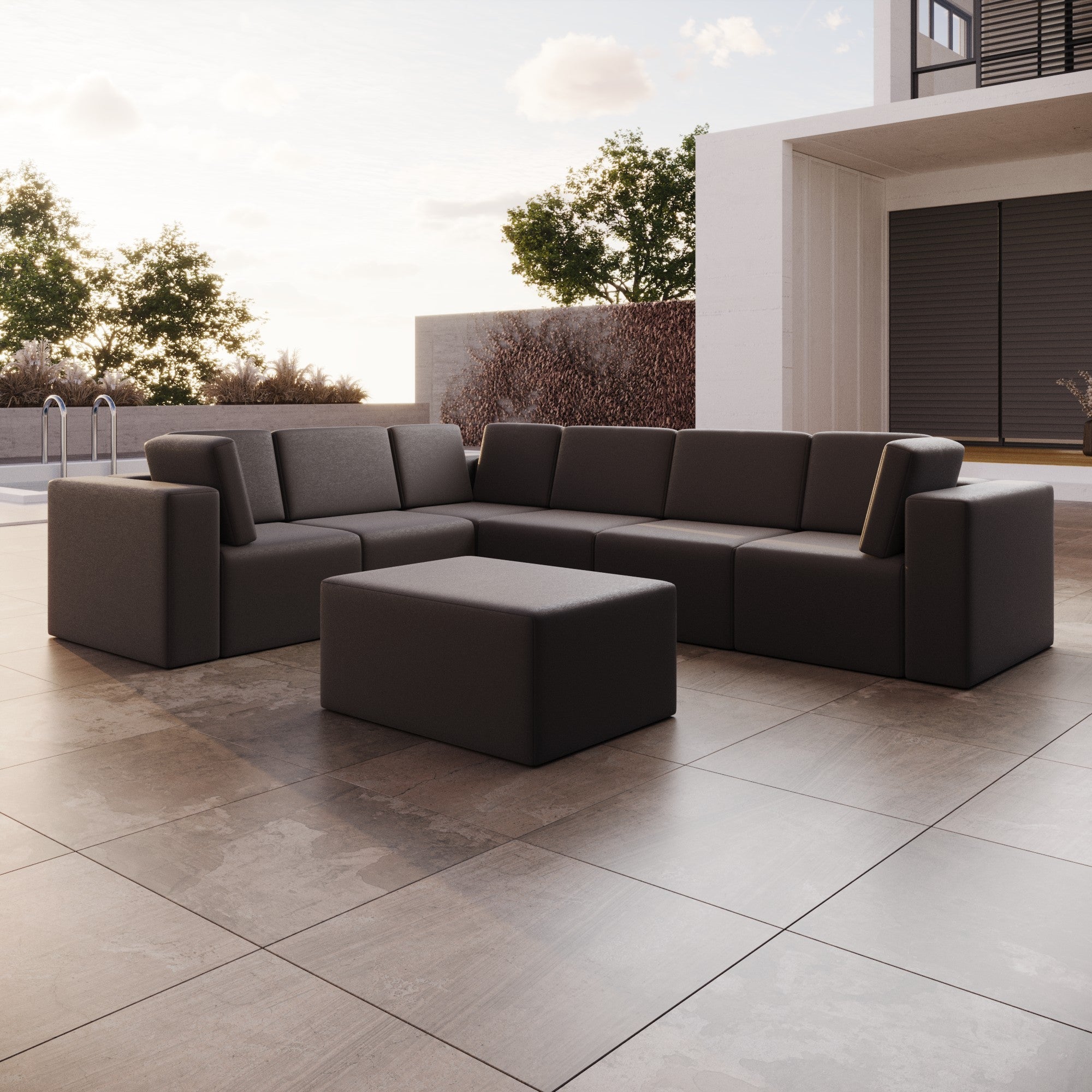 Bezug für Gartensofa Eden L Maxi mit Beistellhocker