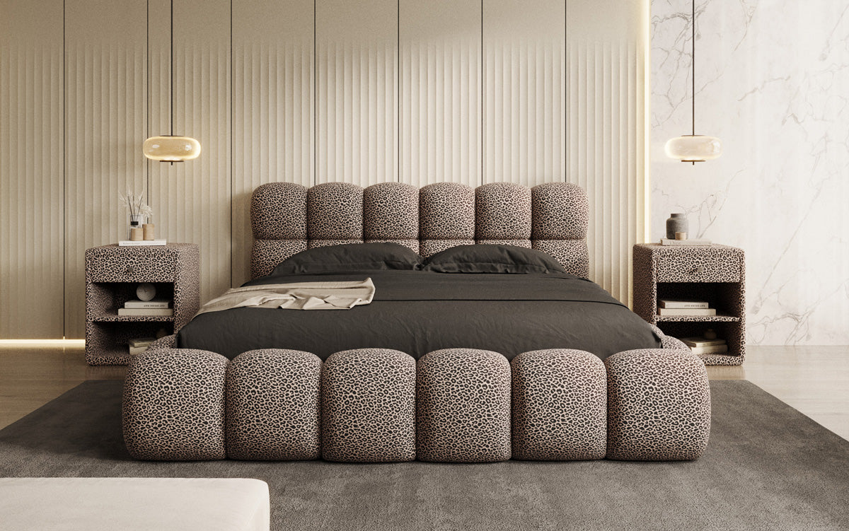 Designer Polsterbett Boston Wild Edition mit Stauraum