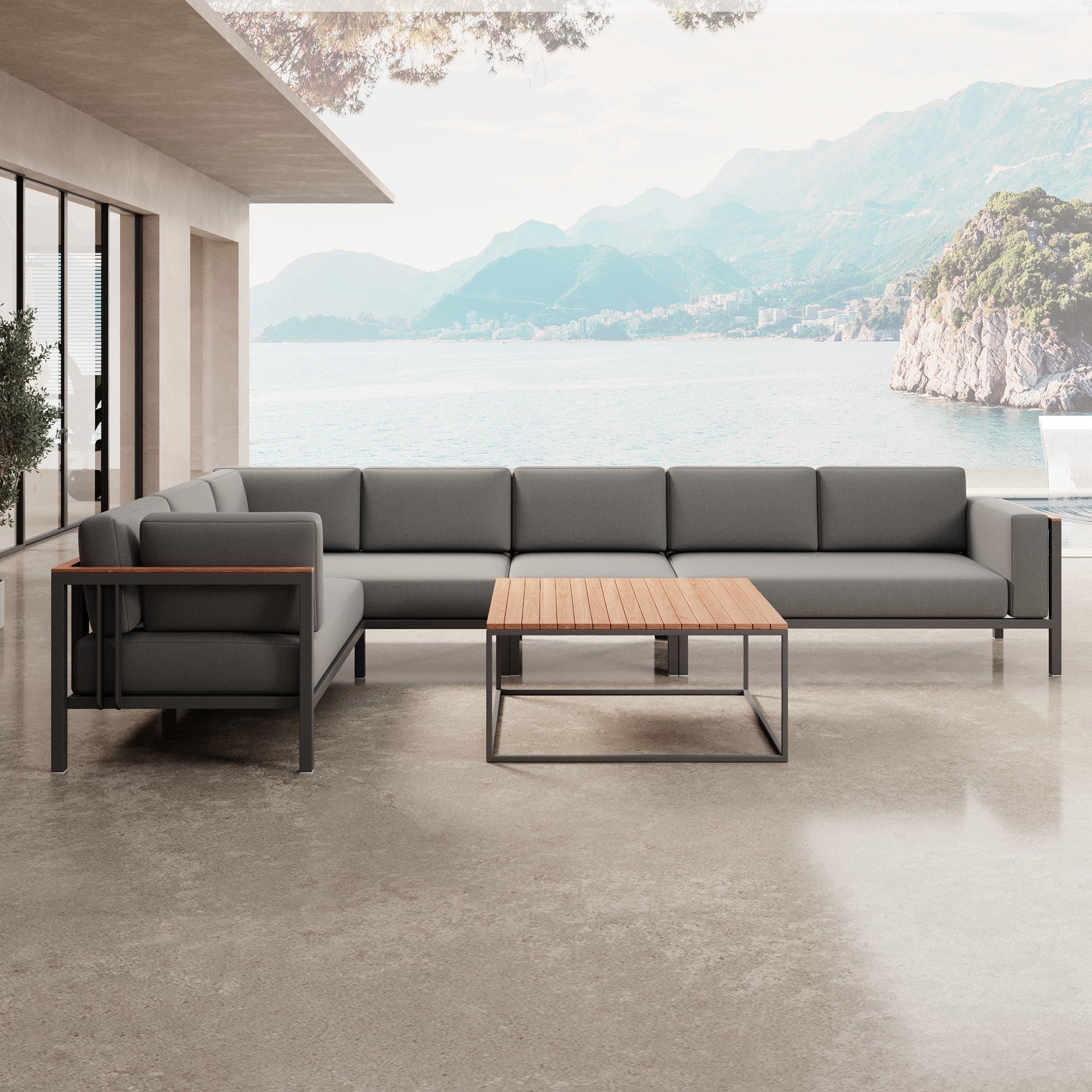 Euphoria – L-Maxilounge & Tisch aus Aluminium | Aevora™ Kollektion