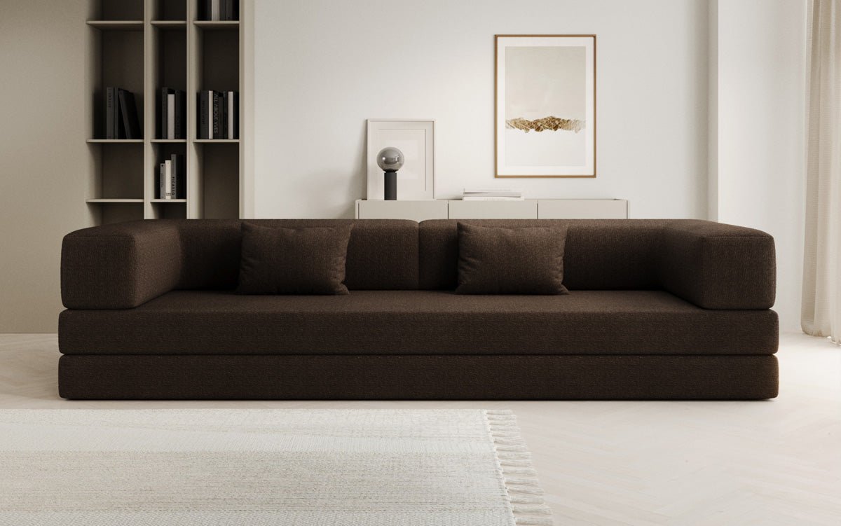 Designer Sofa Lazy 3 Sitzer XXL in Bouclé
