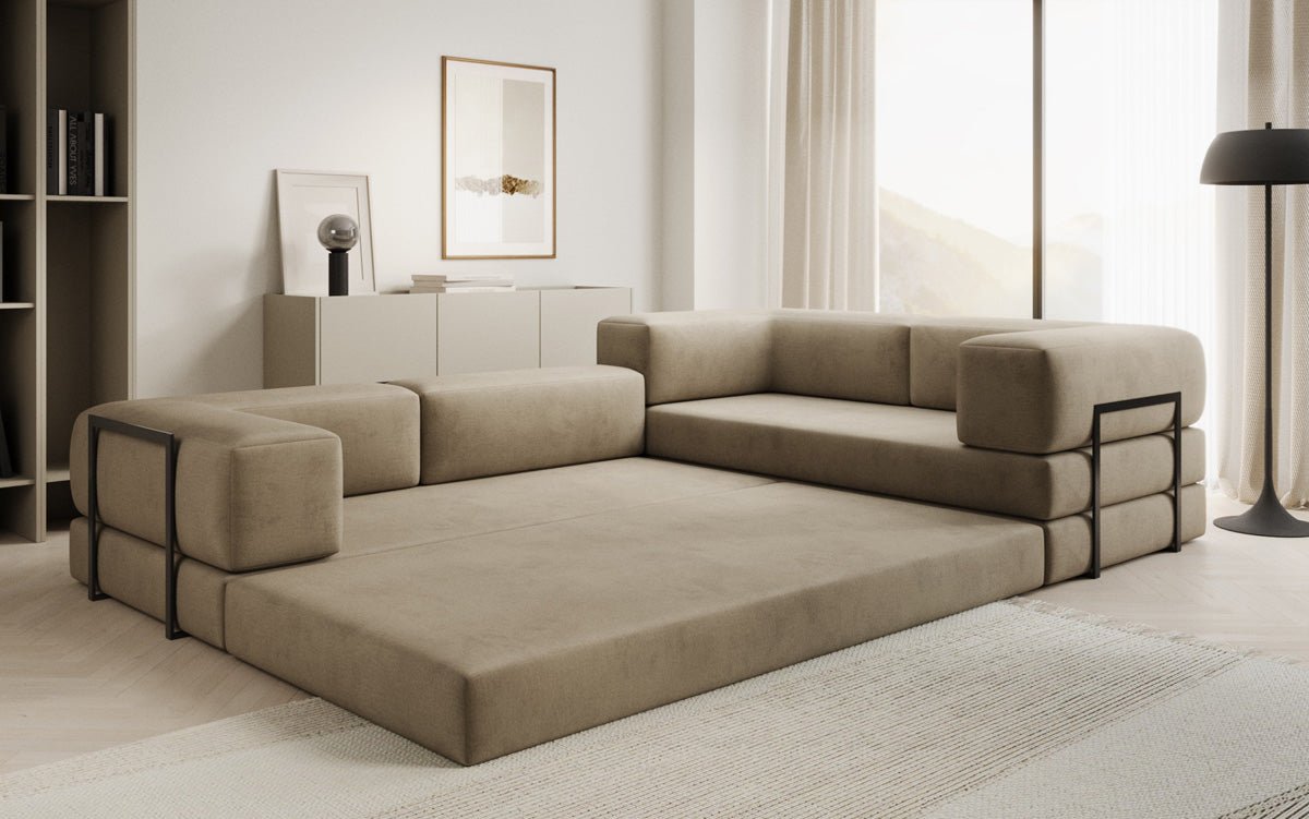 Designer Sofa Lazy L closed in Samt