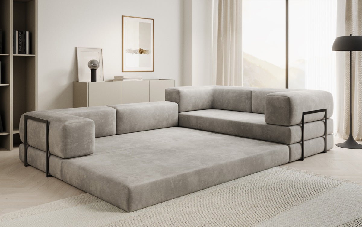 Designer Sofa Lazy L closed in Samt
