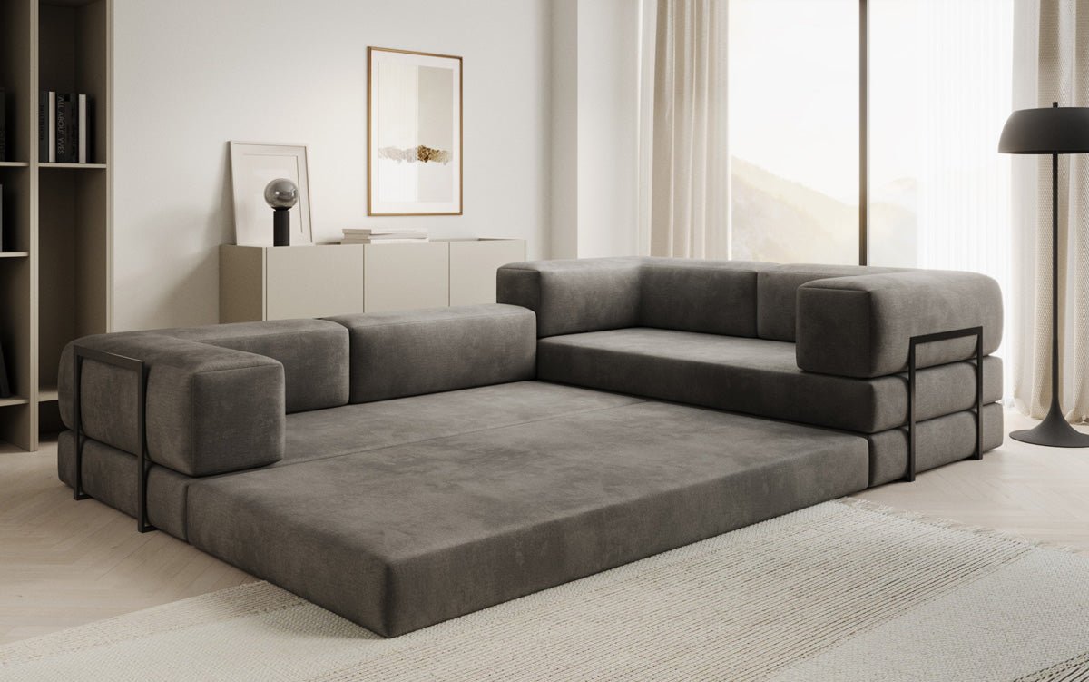 Designer Sofa Lazy L closed in Samt