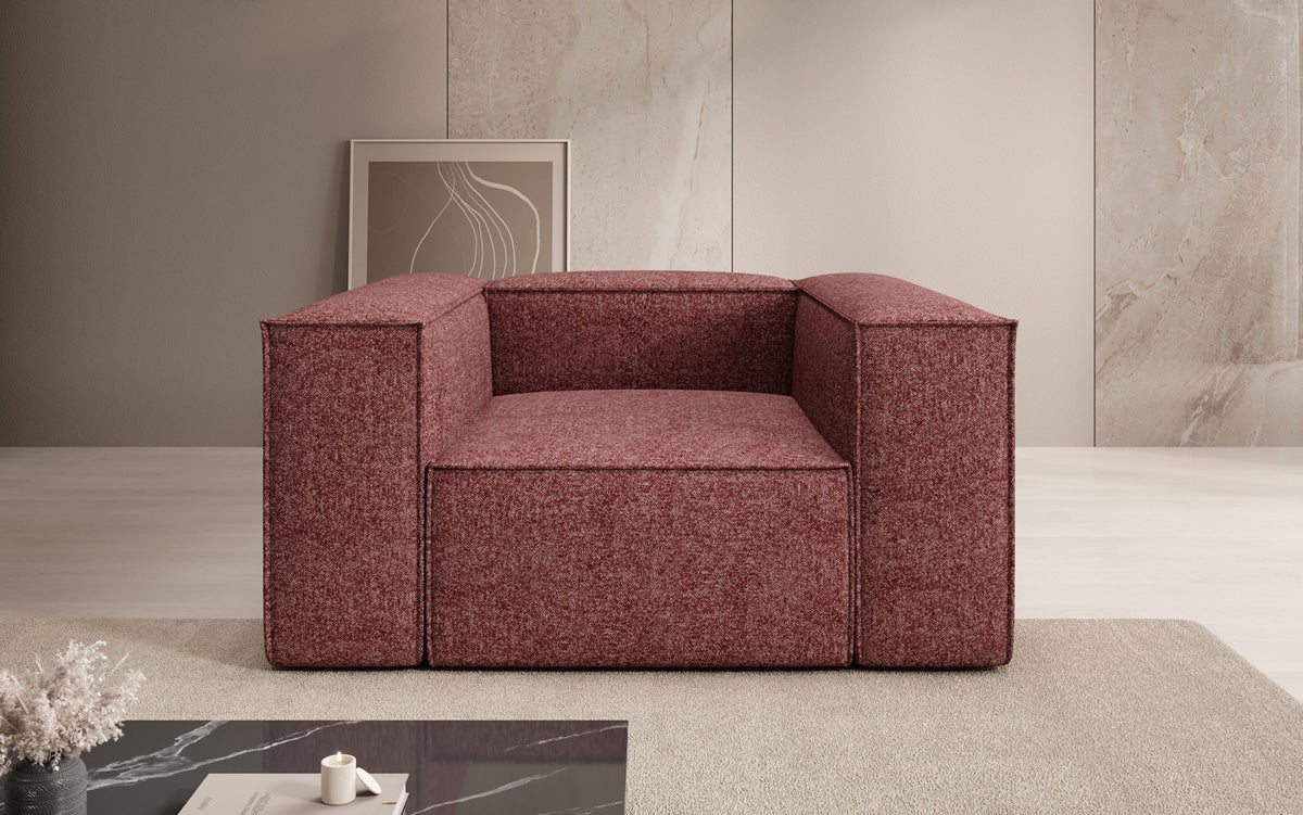 Designer Sofa-Sessel Lesley in Strukturstoff