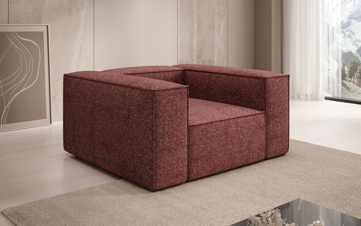 Designer Sofa-Sessel Lesley in Strukturstoff