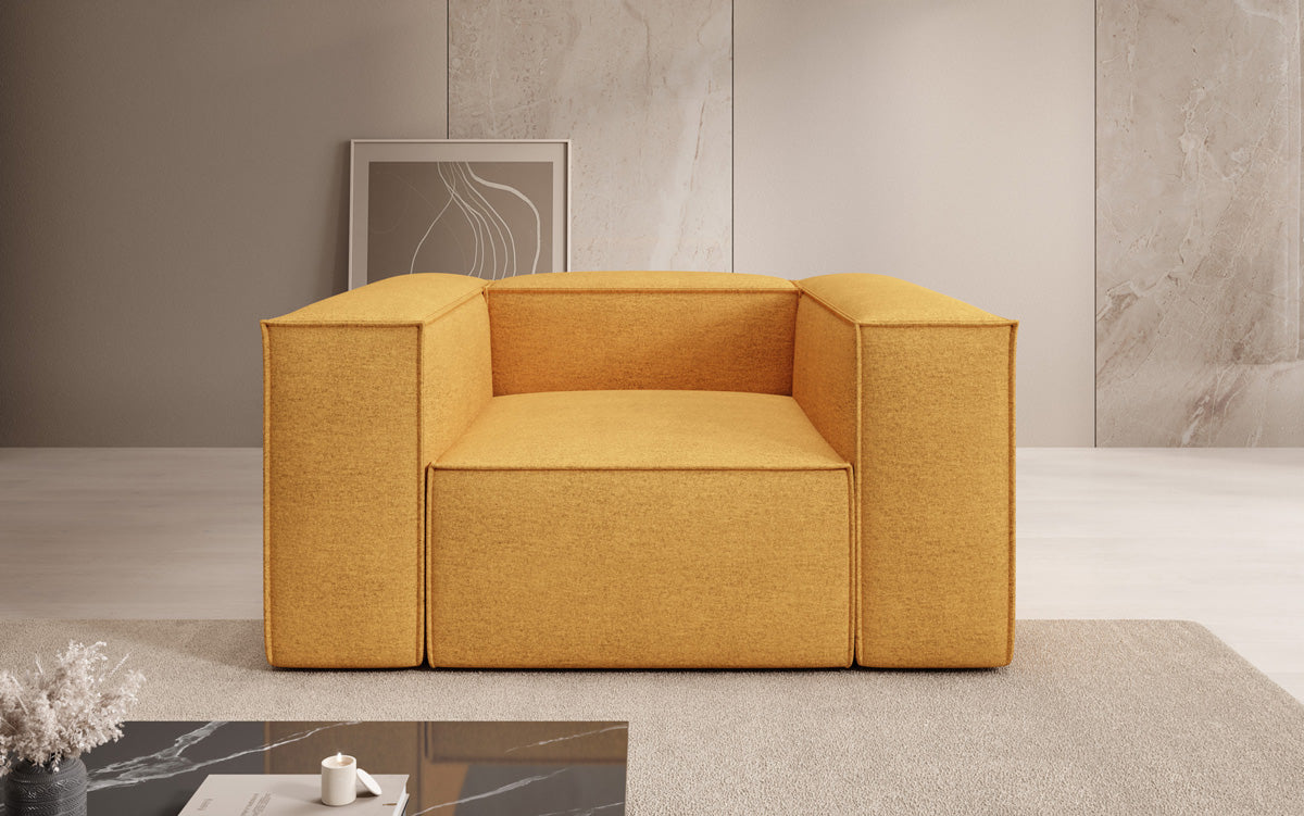 Designer Sofa-Sessel Lesley in Strukturstoff