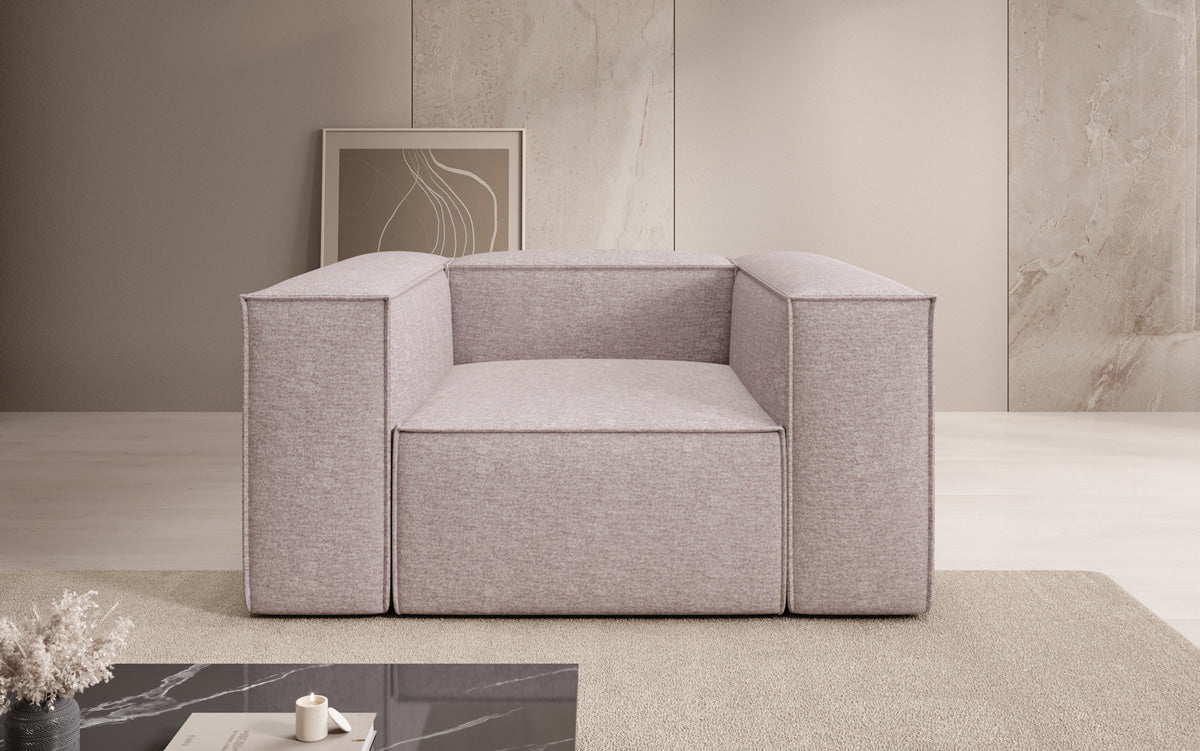Designer Sofa-Sessel Lesley in Strukturstoff