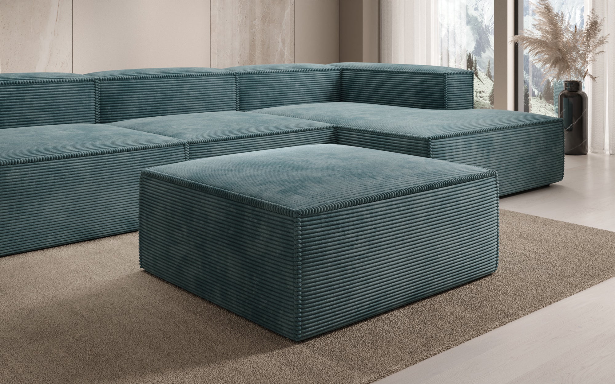 Beistellhocker Lesley in Cord