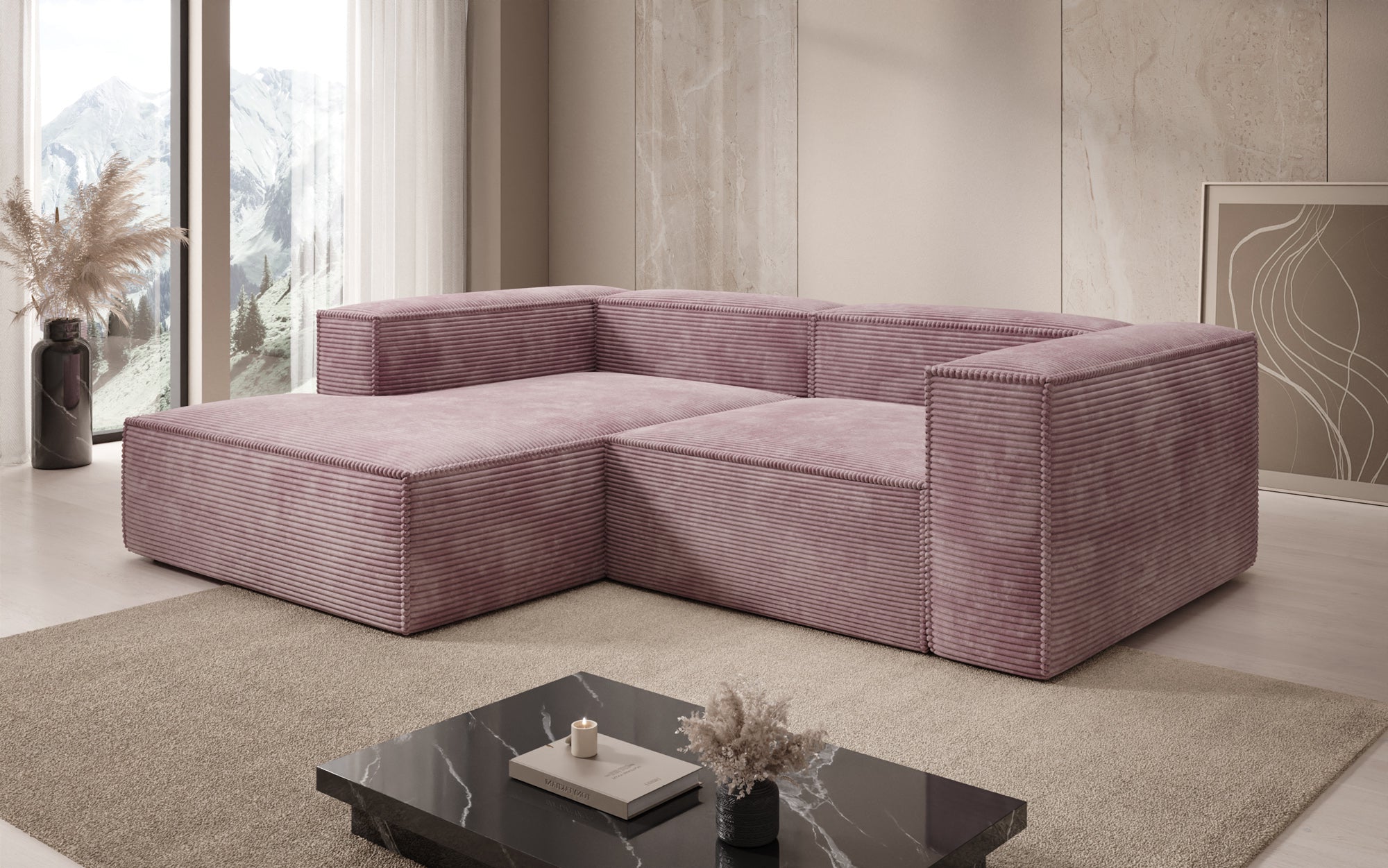 Designer Sofa Lesley L Mini in Cord