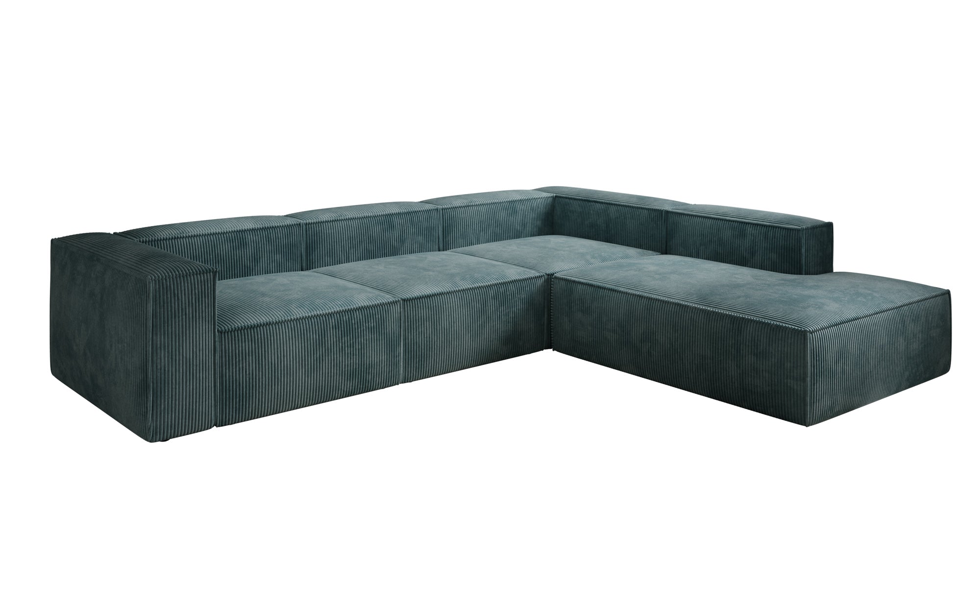 Designer Sofa Lesley L mit langer Ottomane in Cord