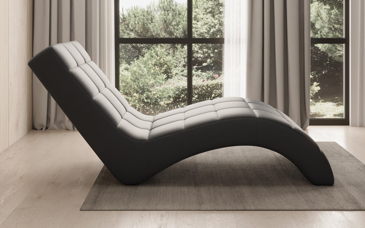 Designer Relax-Liege Nela in Echtleder